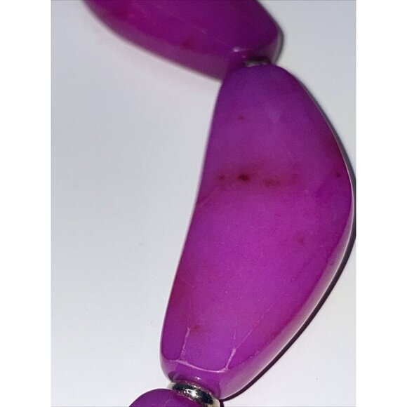 RLM STUDIO 925 SILVER WITH JADEITE PURPLE STONES Dyed? CHOKER STATEMENT NECKLACE - Picture 7 of 16